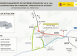 Cortes en la carretera TO-1287, que da acceso a Gamonal, por obras de mejora en la N-502