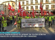 Protesta de trabajadores de Gesmat en Toledo por el bloqueo de la negociación del convenio