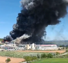 Aparatoso incendio en una explotación avícola de San Lorenzo de la Parrilla (Cuenca)