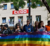 Concentración en repulsa a la quema de la bandera arco iris en Guadalajara