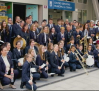 La banda musical de Alatoz (Albacete) desfila junto a la Legión 501 en el desfile de la Guerra de las Galaxias de Madrid