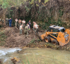 El Ejército ya trabaja en Landete para construir una pasarela alternativa al puente derruido