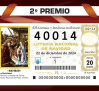 El 40014, segundo premio de la lotería, pasa de largo