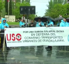 Manifestación en Guadalajara de los conductores de autobuses urbanos