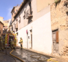 Un incendio en una casa del casco de Toledo obliga a desalojar varias viviendas