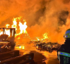 Incendio en un almacén de palés en Olías del Rey