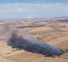 Cortada la N-430 por el incendio de un camión