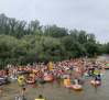 Unas 700 personas descienden el río Alberche en flotador