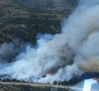 Un incendio en La Huerce (Guadalajara) obliga al corte de la carretera CM-1006 por el humo