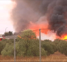 Incendio en la planta de tratamiento de residuos de Alcázar de San Juan (Ciudad Real)