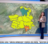 Avisos de nivel amarillo en gran parte de la región por lluvia, viento y nieve