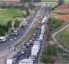 Cortada la A-3 a la altura de Cervera del Llano por el vuelco de un trailer