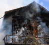 Incendio en la Casa de Corcho del parque de la Vega de Toledo, casa del guarda del siglo XIX
