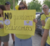 Protesta de educadoras infantiles en la Consejería de Educación de Toledo