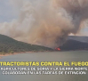 Tractoristas contra el fuego del incendio de La Mierla - 20/07/2026