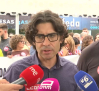 Protestas a las puertas de FEDA ante el ultimo accidente laboral ocurrido en Pozohondo, Albacete
