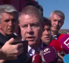 Primeras declaraciones de García-Page en la zona del accidente