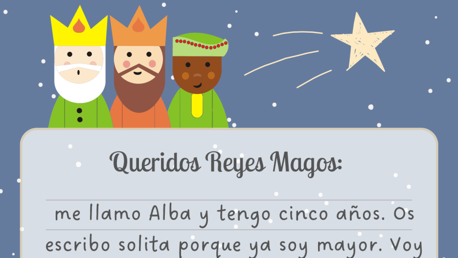 Carta Reyes Magos - Alba de cinco años