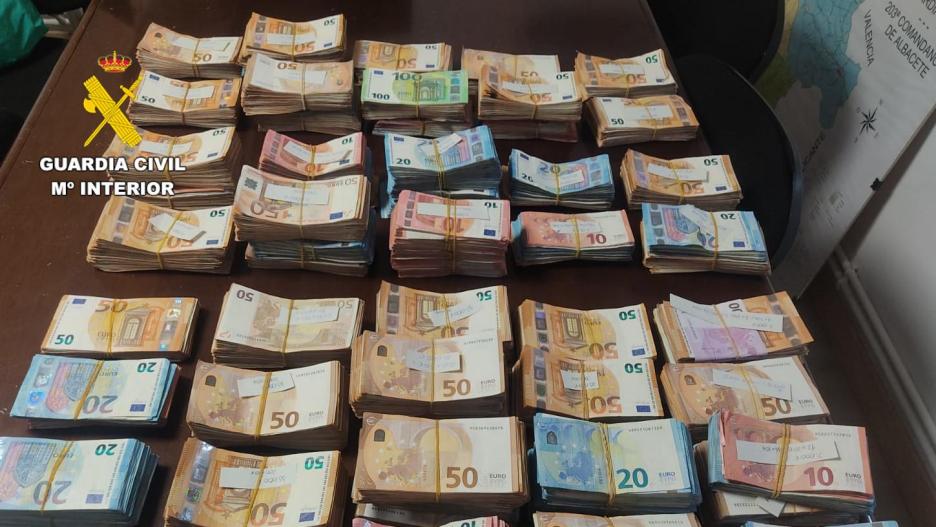 Dinero sin declarar interceptado por la Guardia Civil en Villarobledo (Albacete)