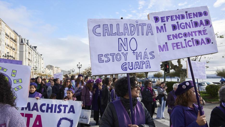 Manifestaciones por el 25N en toda España para luchar contra la violencia de género.