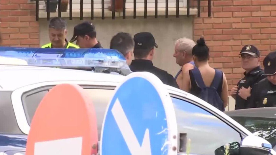 Policía tras la reyerta en el Polígono de Toledo.