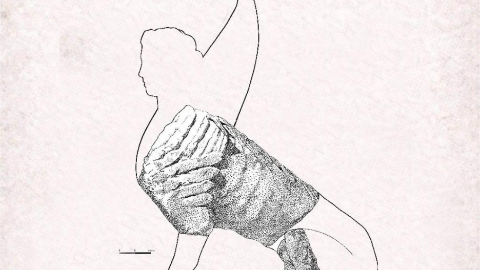 Recreación de la esfinge de Caraca, Driebes (Guadalajara)