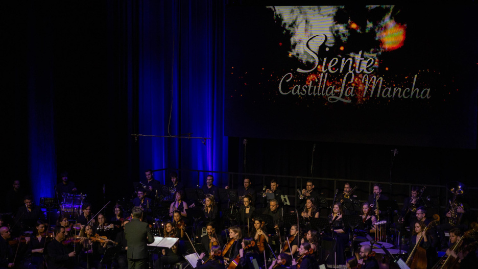 Momento de la grabación del concierto Siente Castilla-La Mancha