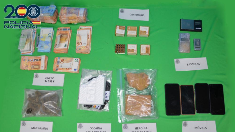 Droga incautada en esta operación policial.