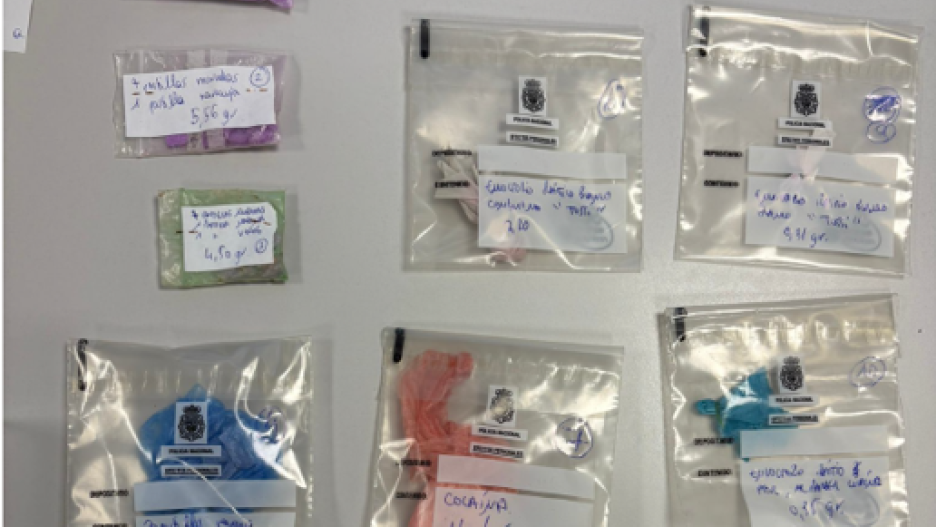 El detenido llevaba MDMA, hachís, cocaína y tusi