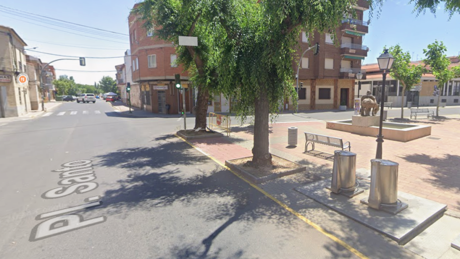 Plaza del Santo, Malagón, Ciudad Real. Al parecer, donde ha tenido lugar el atropello