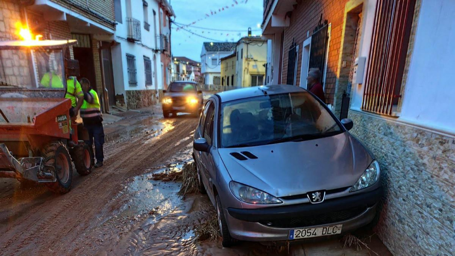 Imagen del rastro de la última riada en Buenache de Alarcón (Cuenca) registrada el 1 de octubre de 2026