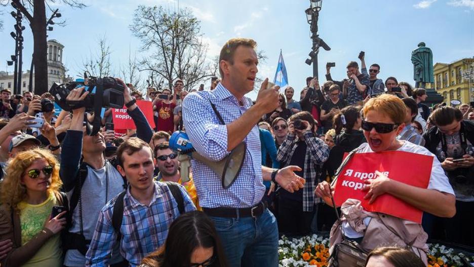 Navalni en las protestas contra Putin, Moscú