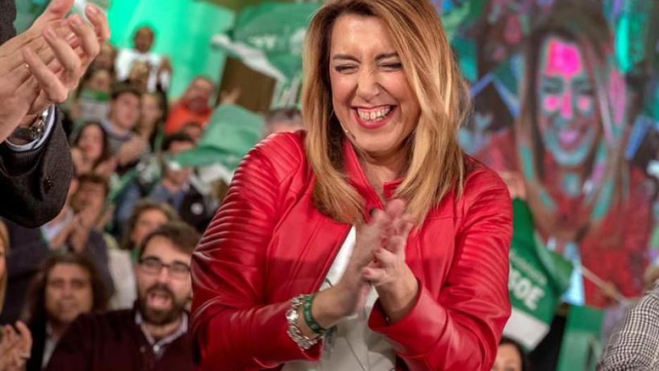 El PSOE vuelve a ser la fuerza más votada en Andalucía aunque no consigue los 55 diputados que le otorgan la mayoría. 