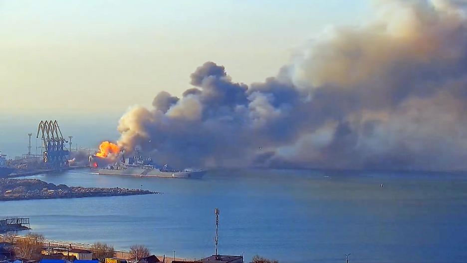 Incendio del buque insignia de la Flota del Mar Negro de la Armada Rusa, el navío 'Moskva'
UKRAINIAN MILITARY / ZUMA PRESS / CONTACTOPHOTO
14/4/2022 ONLY FOR USE IN SPAIN