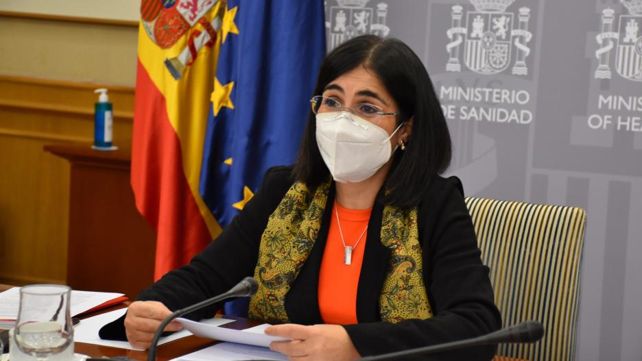 La ministra de Sanidad, Carolina Darias, asiste al Consejo Interterritorial del Sistema Nacional de Salud (CISNS) de este miércoles, en Madrid (España), a 23 de marzo de 2022.
MINISTERIO DE SANIDAD
23/3/2022