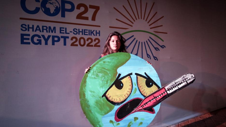 Activista en la Cumbre del Clima de Egipto