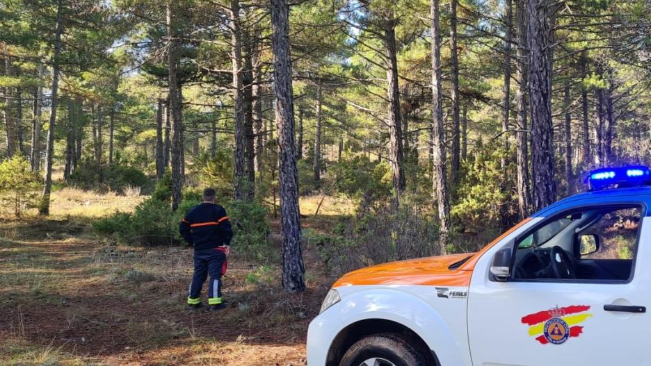 Protección Civil de Brihuega colaborando en la búsqueda del varón desaparecido en Villanueva de Alcorcón