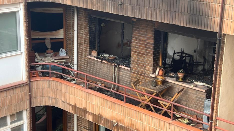 Imagen de la vivienda afectada donde se originó el incendio