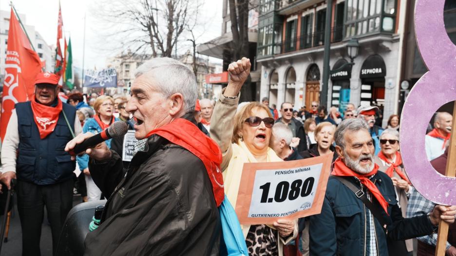 Han sido varias las manifestaciones para reclamar una pensión mínima de 1.080 euros