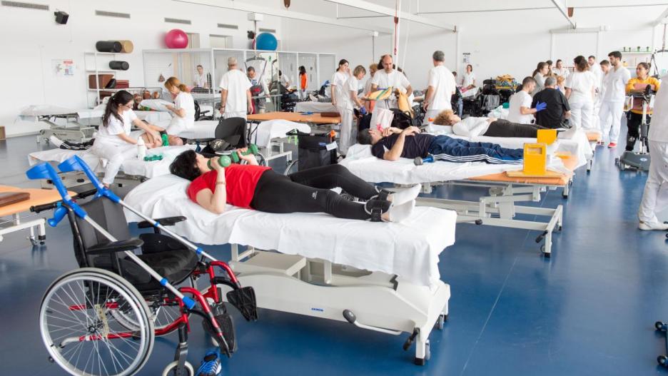 Pacientes del Hospital Nacional de Parapléjicos de Toledo