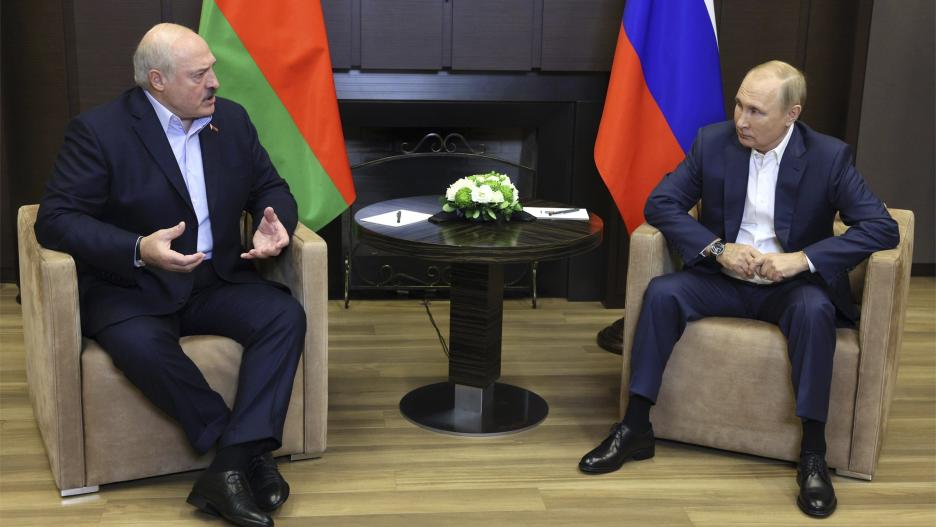 September 26, 2022, Moscú, Rusia: El presidente ruso Vladimir Putin con su homólogo bielorruso Alexander Lukashnko