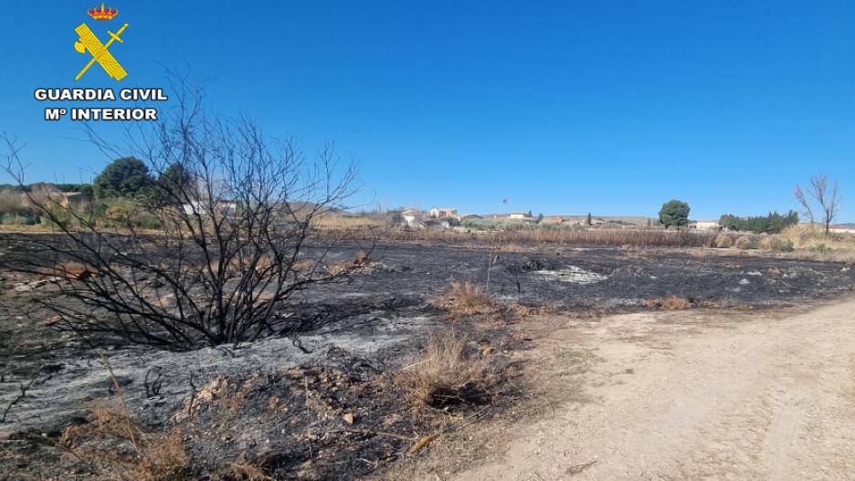 Incendio forestal en el término municipal de Tobarra (Albacete)