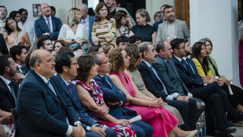 Los miembros del Consejo de Gobierno de Castilla-La Mancha, en el Palacio de Fuensalida durante su toma de posesión, a 11 de julio de 2023, en Toledo.