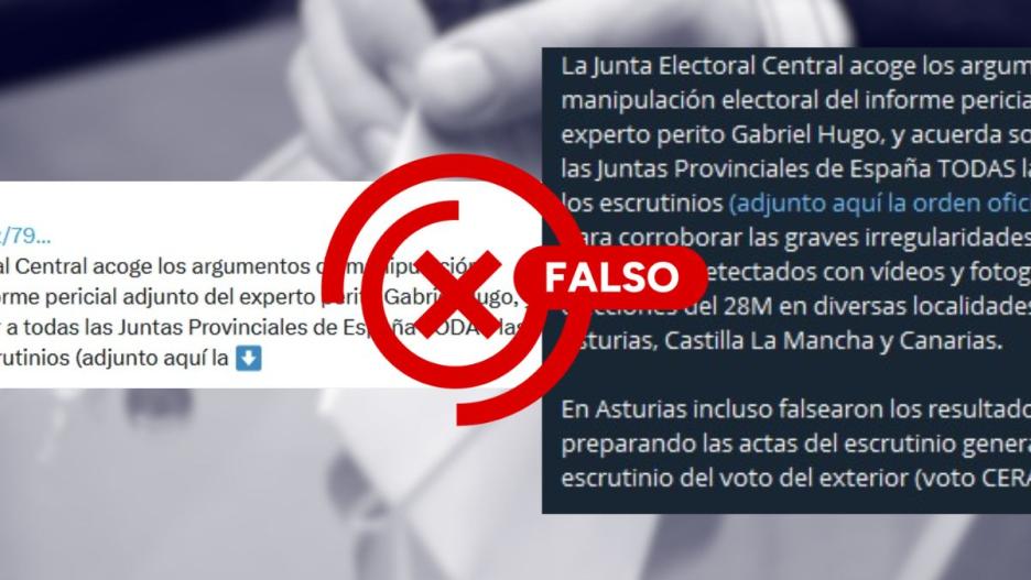 La Junta Electoral Central no “ha acordado solicitar” las actas del 28M para revisar “graves irregularidades y delitos electorales” en el escrutinio