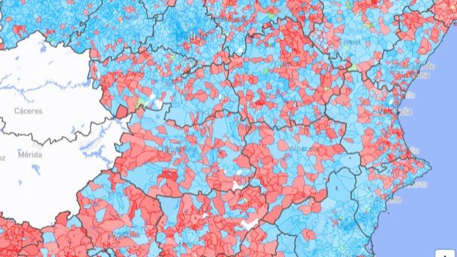 Mapa interactivo con los resultados de las elecciones generales por secciones censales.