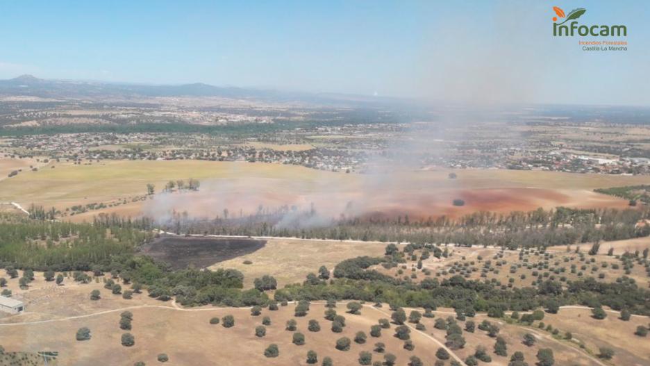 Uno de los últimos incendios registrados en Castilla-La Mancha, en Escalona.