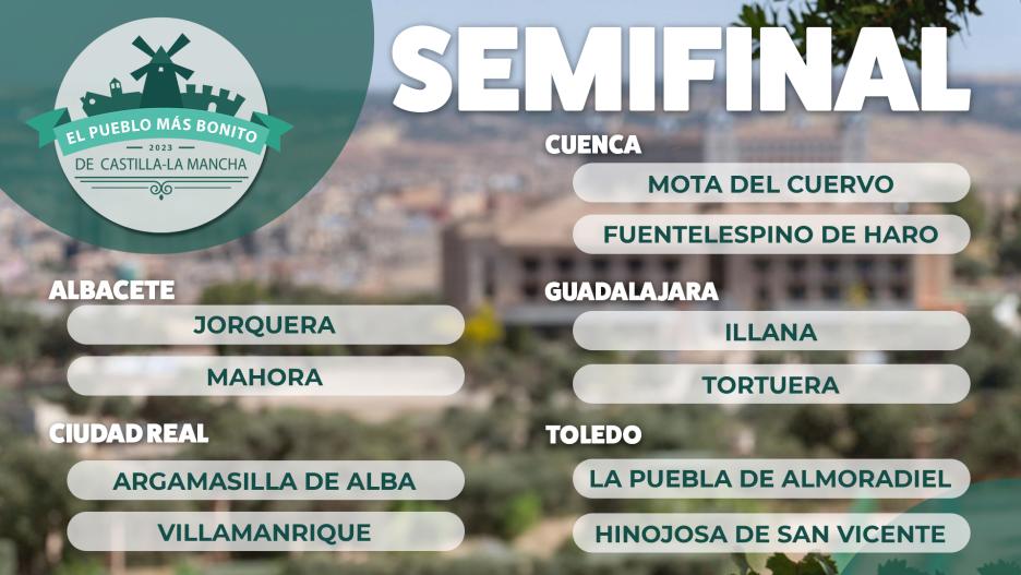 Semifinalistas del programa El Pueblo Más Bonito de CLM 2023