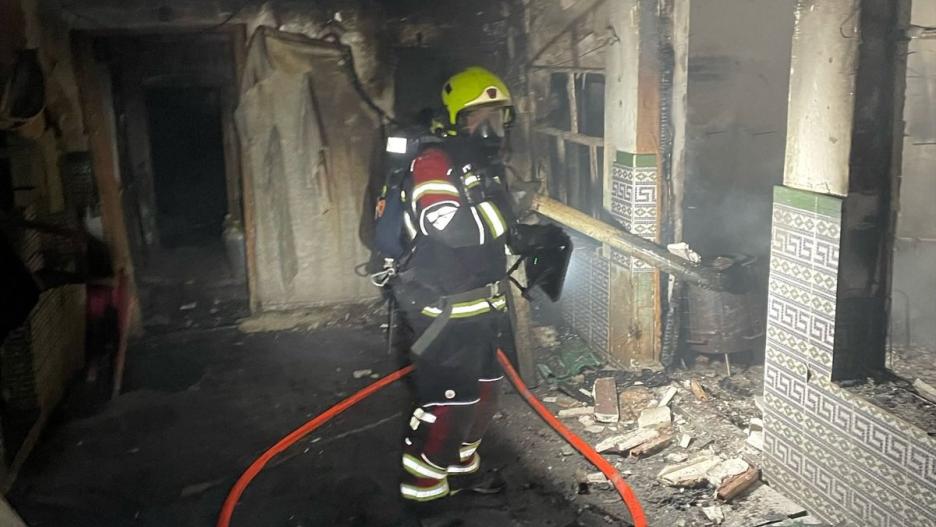 Un hombre resulta herido con quemaduras en un incendio en una vivienda de Villafranca de los Caballeros