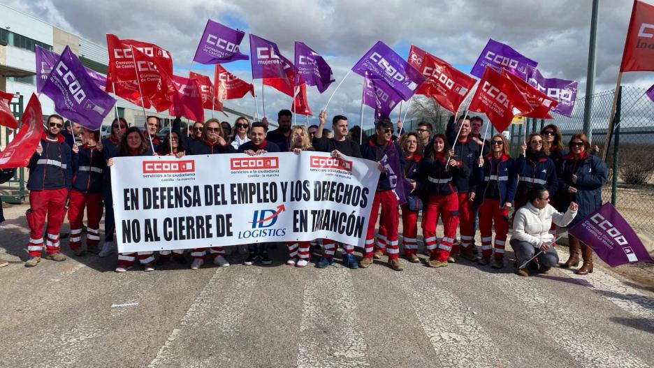 Concentración del pasado viernes de los trabajadores de IDL Tarancón.