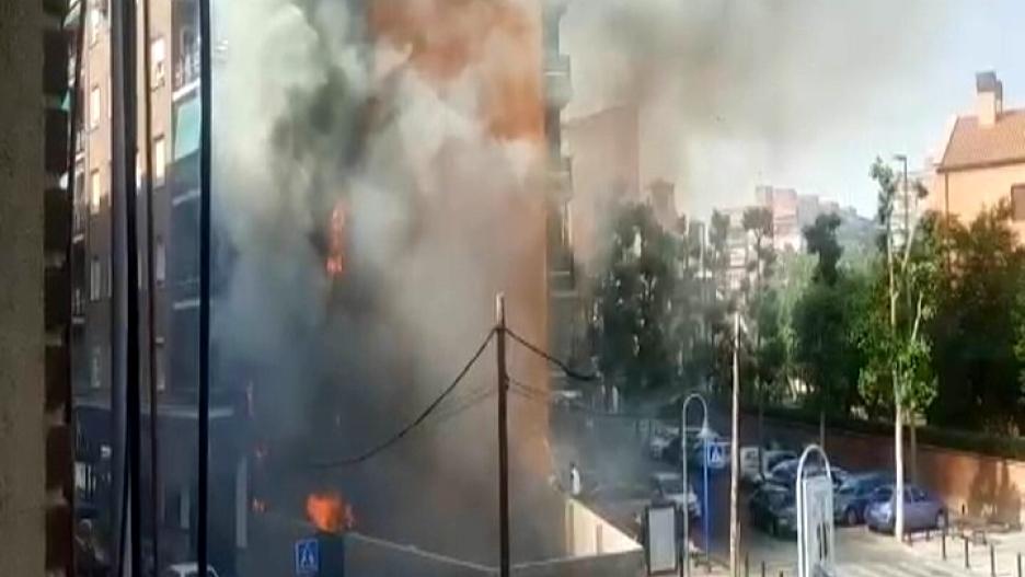 Imagen del incendio en Talavera el 8 de mayo de 2023